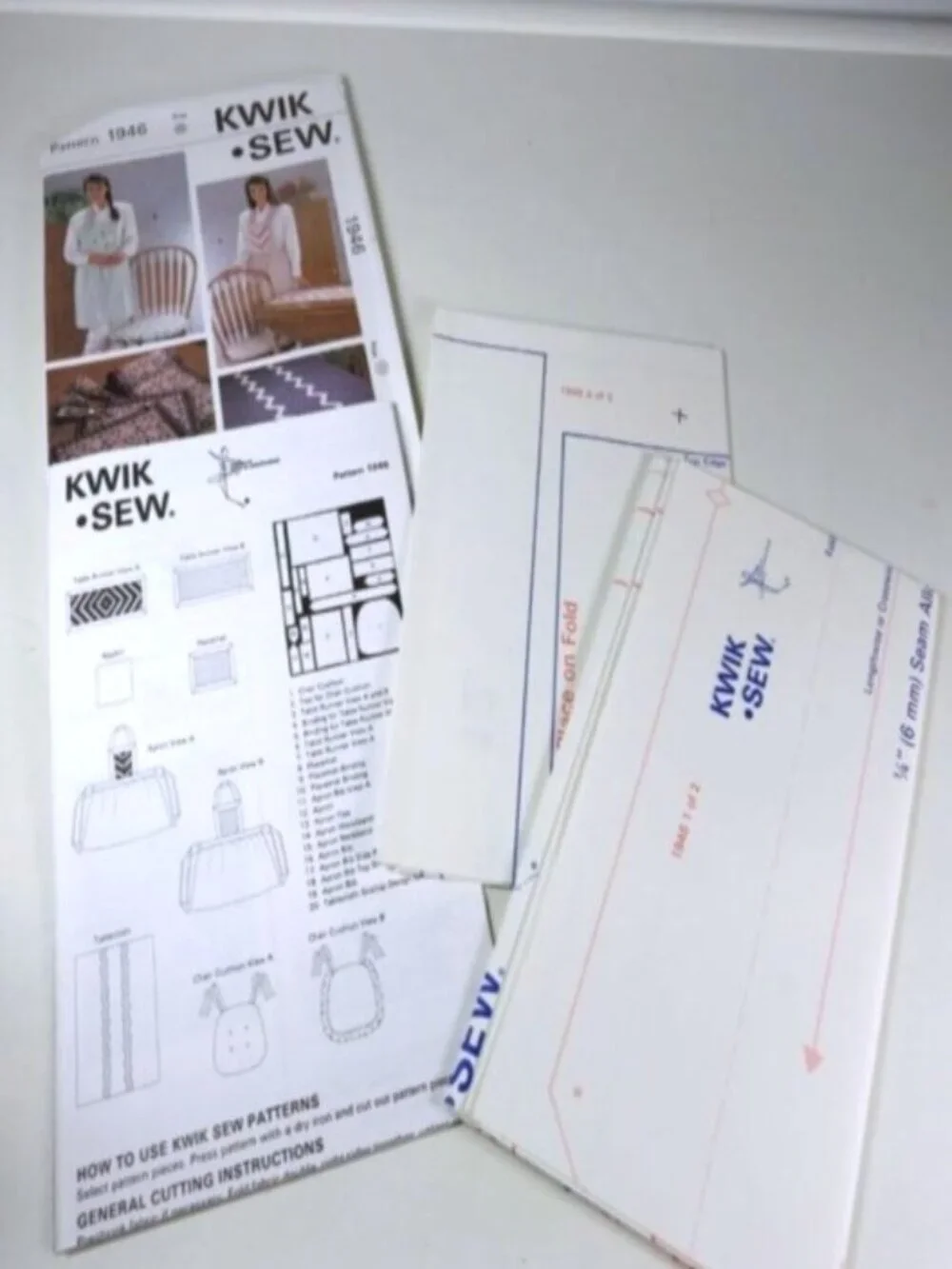Vintage Kwik Sew 1946  Kitchen & Dining Room Accessories Master Pattern Sewing
